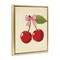 Stupell Industries Cherries with Pink Plaid Bow Floating Frame, design by Christine Simpson Art
